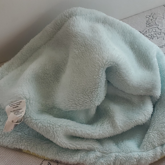 Blankets & Beyond Blue Gray Teddy Bear Plush Baby Security Lovey Grey Soft Toy - Picture 6 of 7